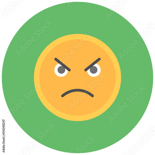 Angry icon vector image. Can be used for Human Emotions.