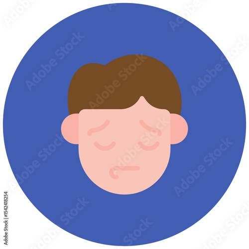 Contemplative icon vector image. Can be used for Human Emotions.