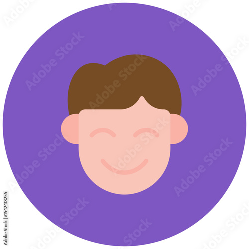 Content icon vector image. Can be used for Human Emotions.