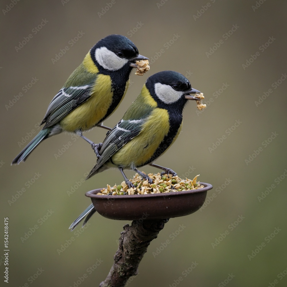 Fototapeta premium great tit parus major