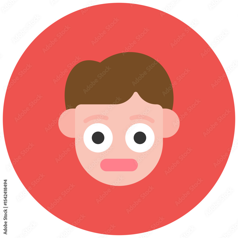 Fototapeta premium Shameful icon vector image. Can be used for Human Emotions.