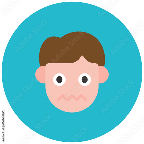 Nervous icon vector image. Can be used for Human Emotions.
