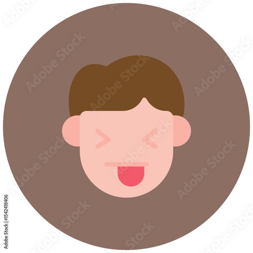 Playful icon vector image. Can be used for Human Emotions.