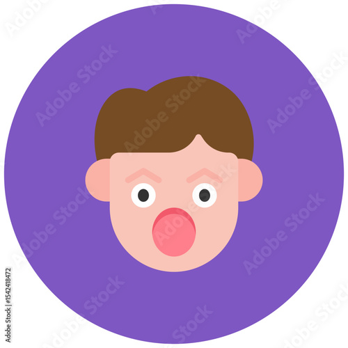 Surprised icon vector image. Can be used for Human Emotions.