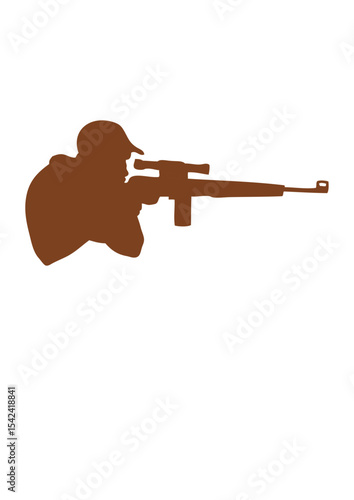 air paintball soft silhouette humain tireur fusil