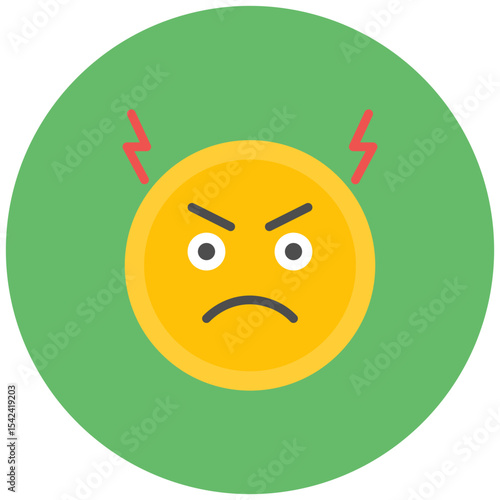 Irritability icon vector image. Can be used for Burnout.