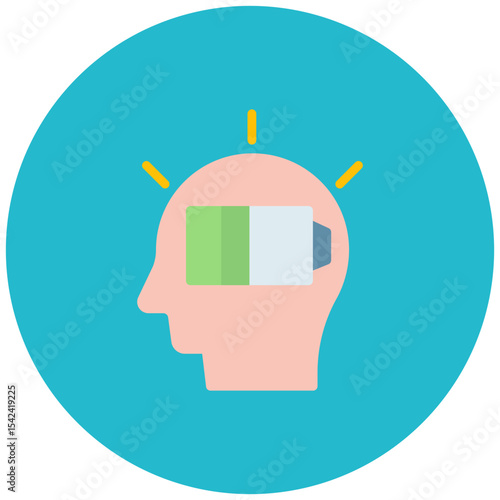 Mental Drain icon vector image. Can be used for Burnout.