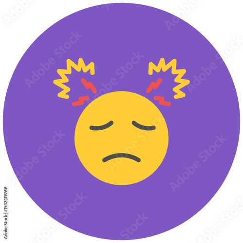 Overwhelmed icon vector image. Can be used for Burnout.