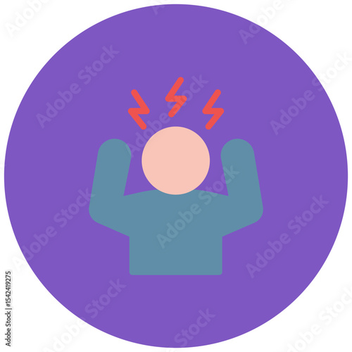 Stress icon vector image. Can be used for Burnout.