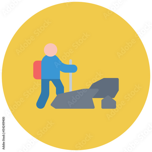 Hiker icon vector image. Can be used for Urban Tribes.