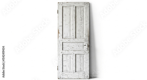 closed door isolated on white