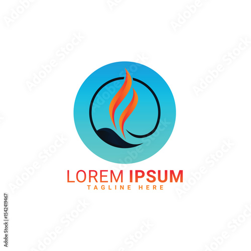 logo, icon, vector, design, business, symbol, illustration, sign, fire, company, flame, concept, energy, element, oil, web, water, eco, logotype, logos, creative, art