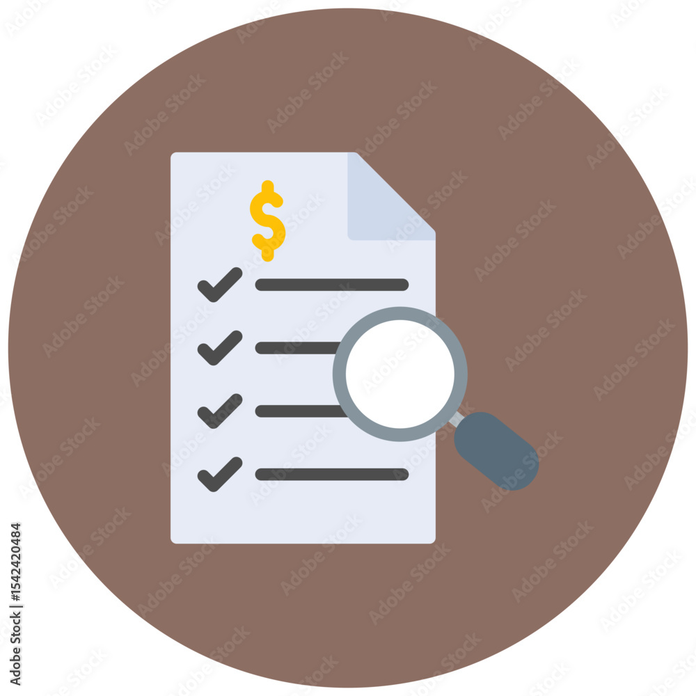 Slika na platnu Tax Evaluation icon vector image. Can be used for Business Audit.
