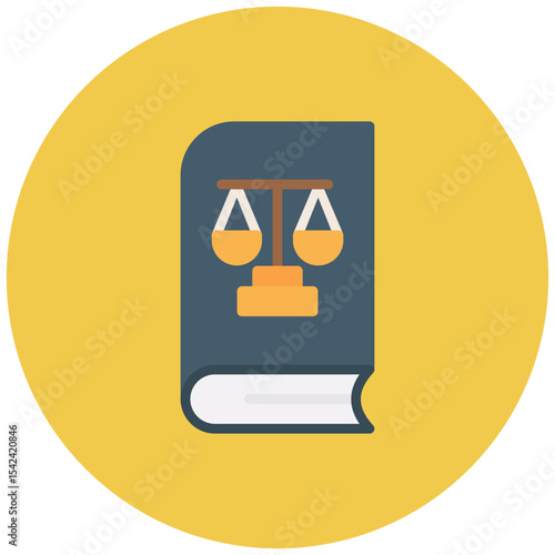 Law Book icon vector image. Can be used for Legal Services.