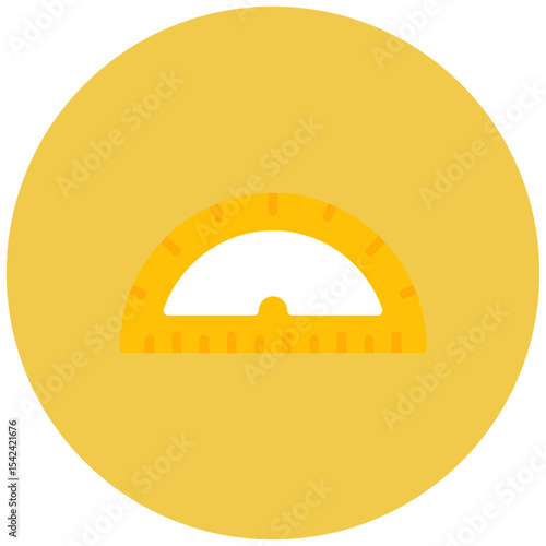 Protractor icon vector image. Can be used for Engineer in Mechanics.