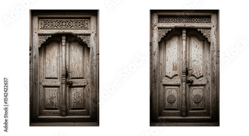 old wooden door in a church
