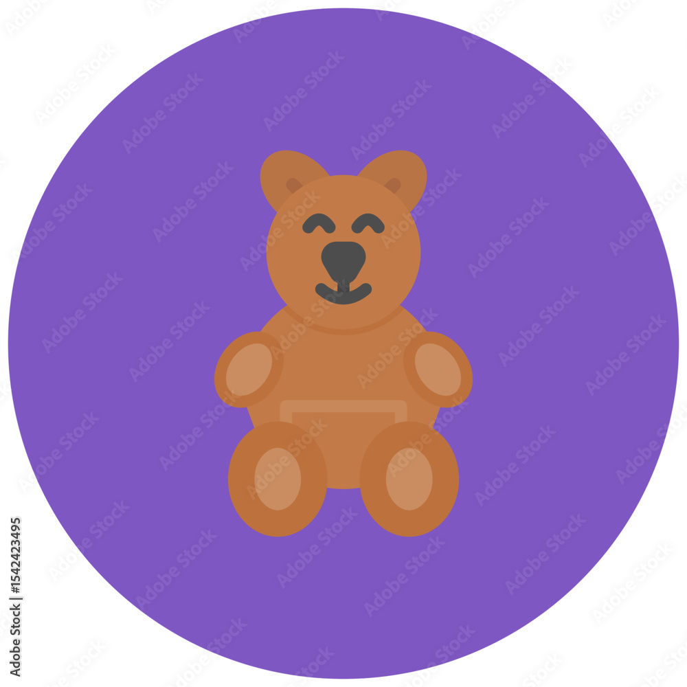 Fototapeta premium Teddy Bear icon vector image. Can be used for Raising Children.