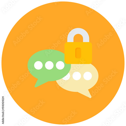 Secure communication icon vector image. Can be used for Information Security.