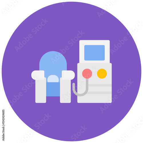 Kidney Dialysis Machine icon vector image. Can be used for Psychiatric Hospitals.