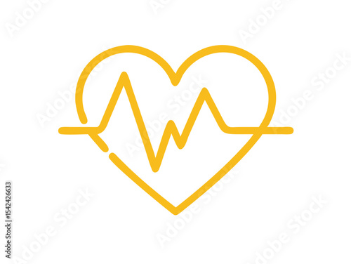 Life Line & Heartbeat Vector Icon - Vital Signs Symbol for Medical UI & Emergency Response Systems