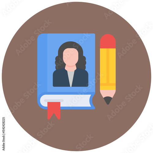 Biography icon vector image. Can be used for Literature.