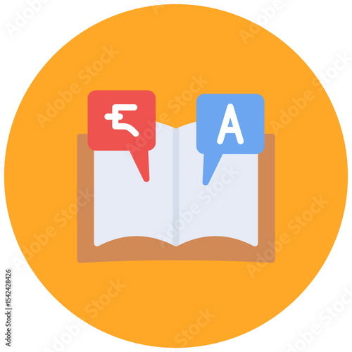 Language icon vector image. Can be used for Literature.