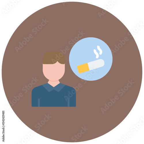 Unhealthy Lifestyle icon vector image. Can be used for Lifestyles.