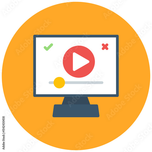 Test Screening icon vector image. Can be used for Filmmaking.
