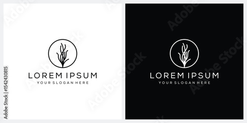 neurology tree logo design graphic vector