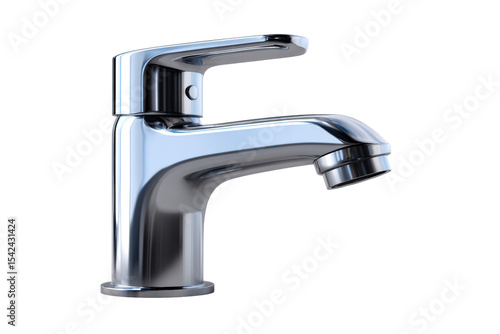 Modern chrome faucet design with sleek lines for kitchen or bathroom