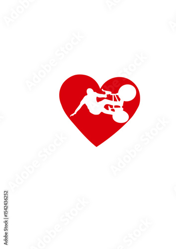 i love freestyle bmx velo cross coeur