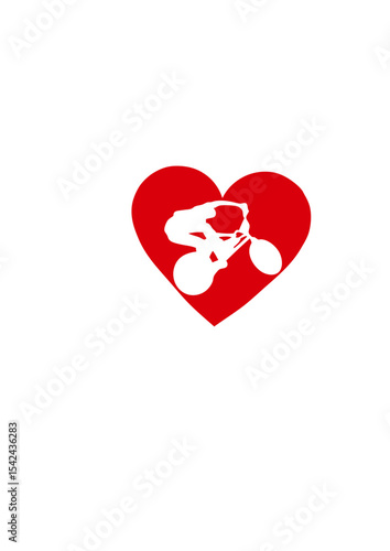 i love freestyle bmx velo cross coeur