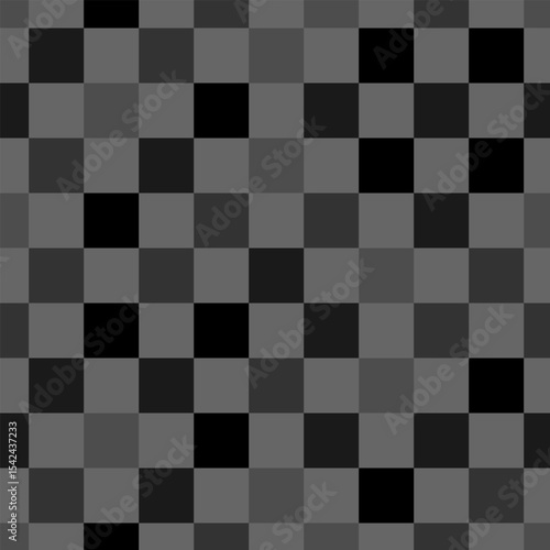 Seamless background-pattern of many squares in a checkerboard pattern in different shades of gray. For the design of your designs. For stylish neutral backgrounds and geometric patterns
