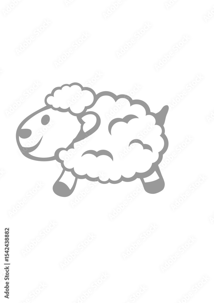 Obraz premium mouton dessin