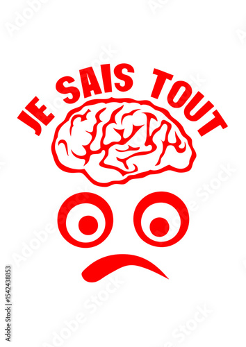 je sais tout expression cerveau smiley