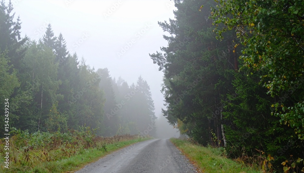 霧の立ち込める静かな自然風景 霧の立ち込める静かな自然風景