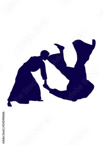 aikido silhouette ombre