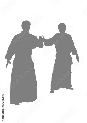 aikido silhouette ombre