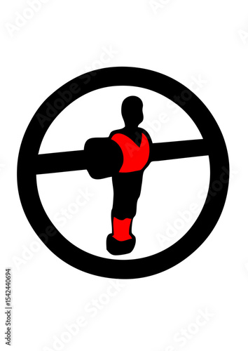 babyfoot figure personnage joueur logo