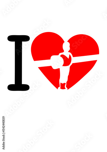 I love boxe babyfoot coeur