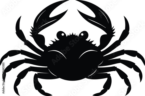 Wallpaper Mural crab black silhouette icon, detailed marine animal vector illustration Torontodigital.ca