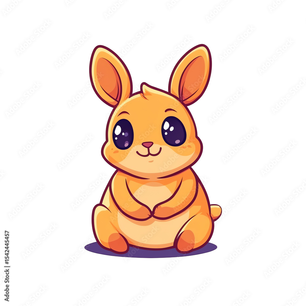 Cute Kangaroo Mascot Logo - Playful Cartoon Character Cute Kangaroo Mascot Logo - Playful Cartoon Character