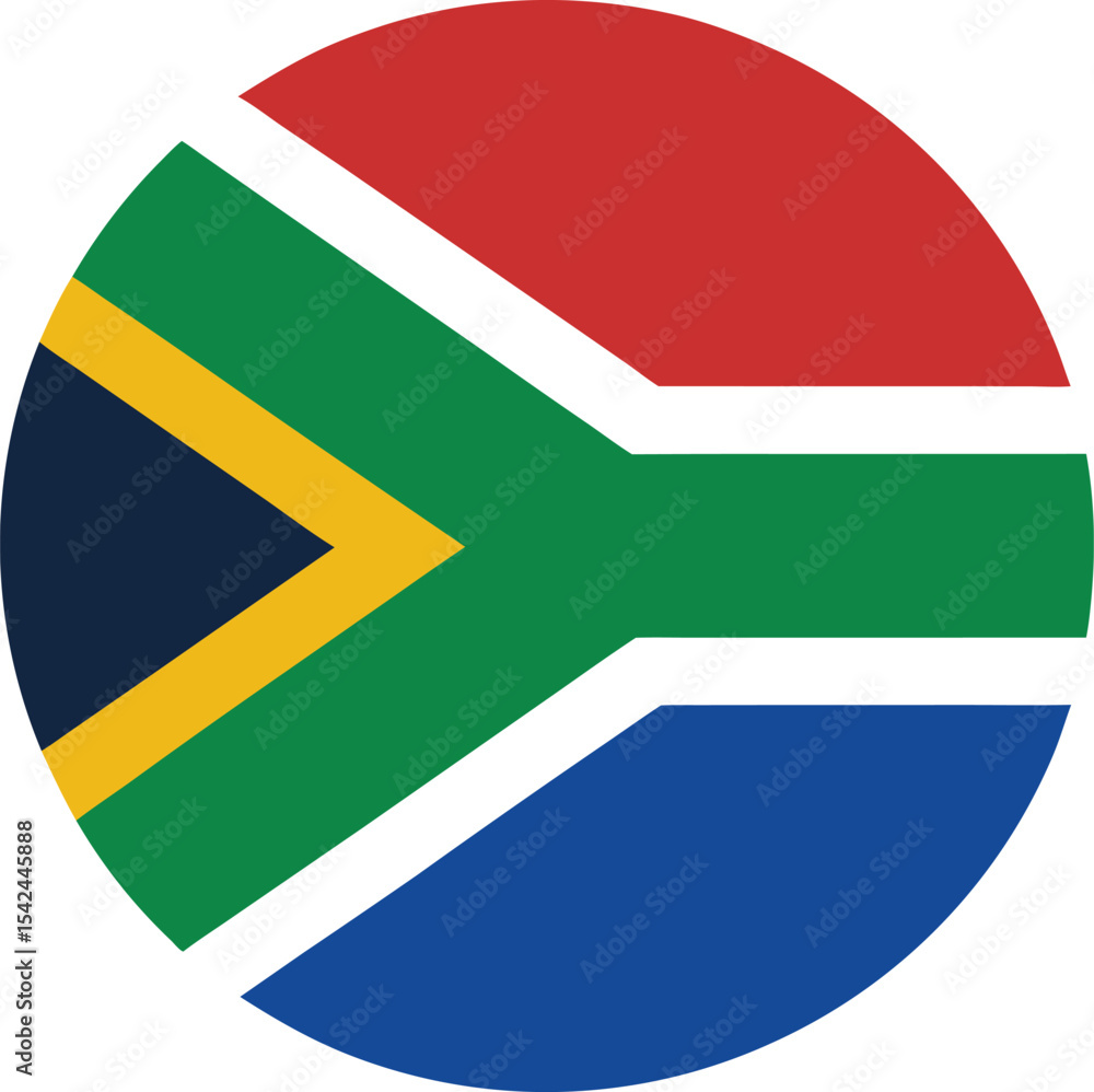 custom made wallpaper toronto digitalsouth africa flag in a circle, round national symbol colorful vector illustration