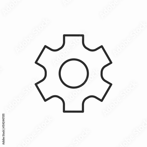 simple gear icon sign vector