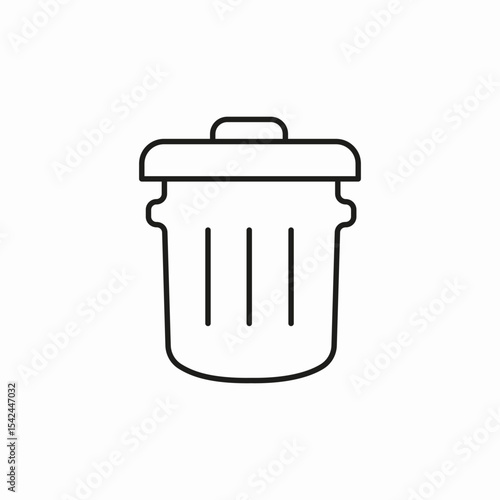 simple trash can icon sign vector