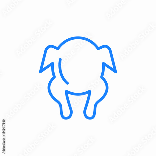 turkey chicken poultry icon sign vector