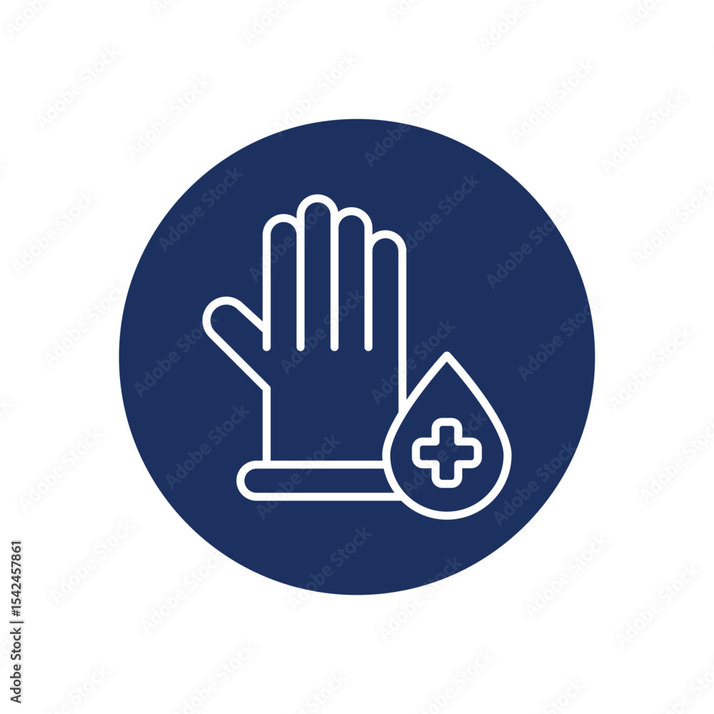 Obraz premium Styrilized Gloves icon vector