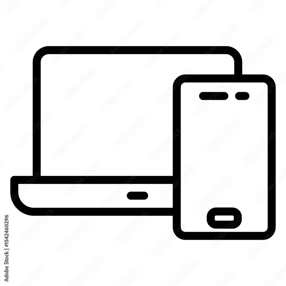 Responsive Designspace vector line icon design Responsive Designspace vector line icon design