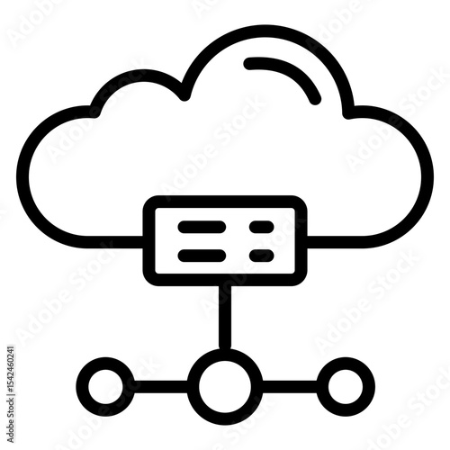 Hostingspace vector line icon design