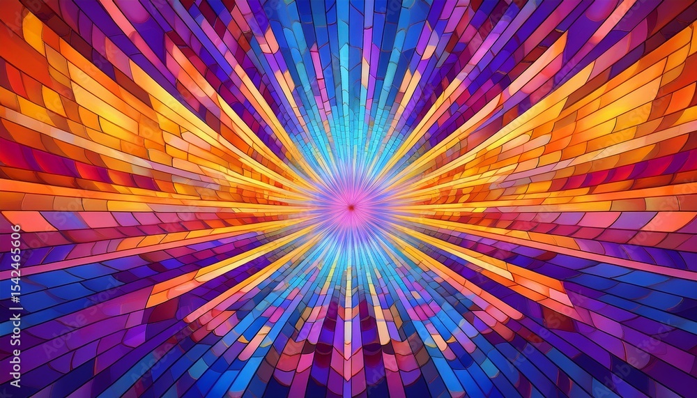 vibrant abstract art with radiating geometric shapes in blue orange and purple creating a dynamic and energetic visual effect background texture with funky vibes vibrant abstract art with radiating geometric shapes in blue orange and purple creating a dynamic and energetic visual effect background texture with funky vibes